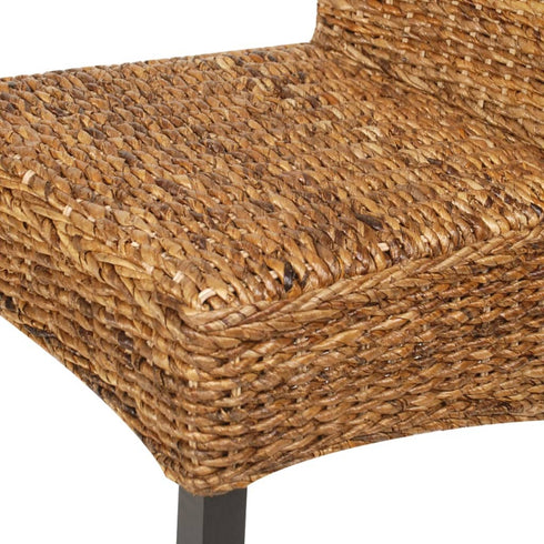 Swen Studio -  Dining Chairs 6 pcs Abaca and Solid Mango Wood